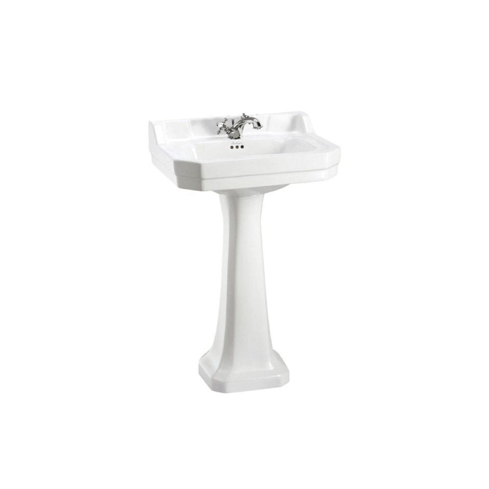 Burlington Basin Burlington Edwardian Rectangle 560mm Basin Standard Pedestal / One Tap Hole