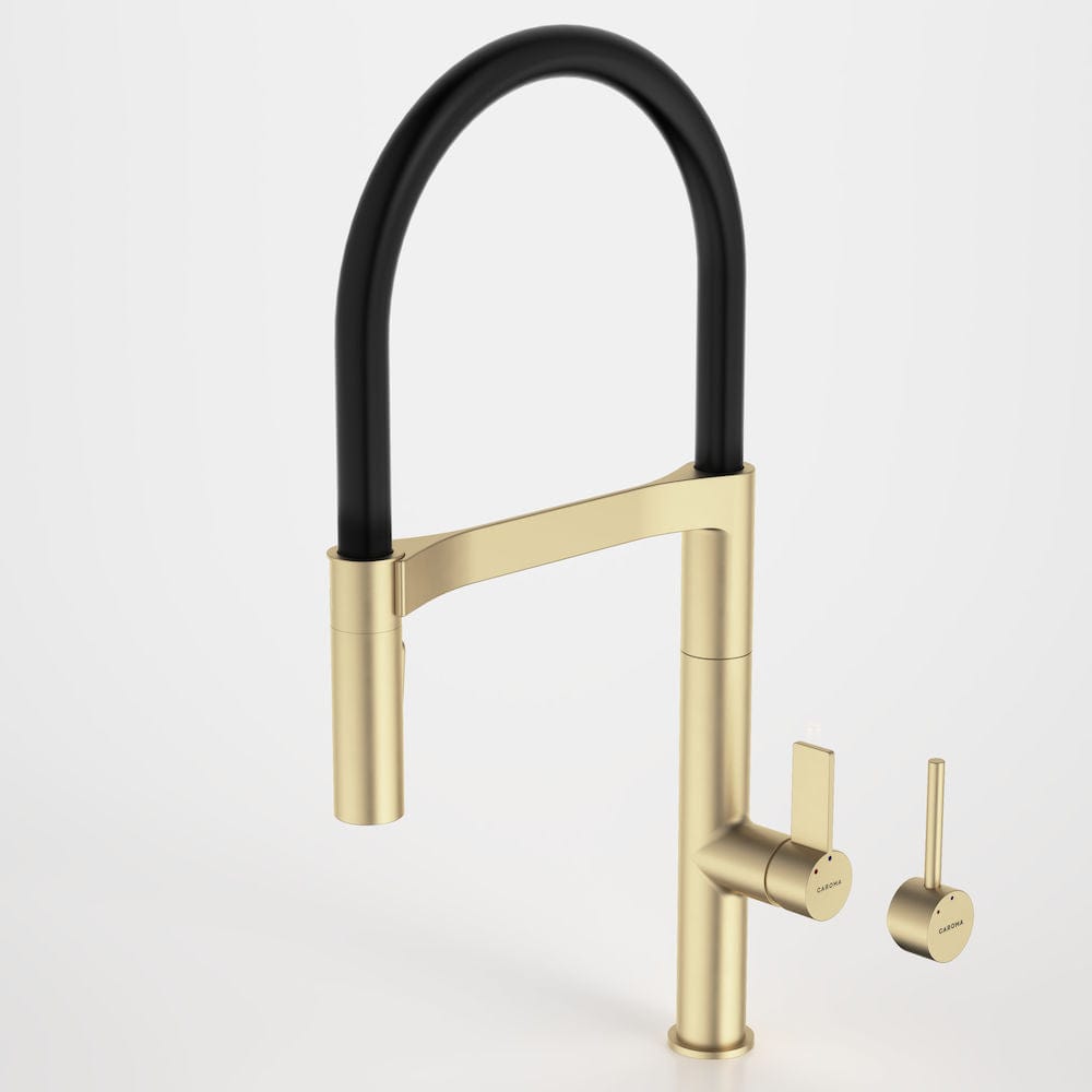 Caroma Kitchen Tap Caroma inVogue Pull Down Sink Mixer with Dual Spray | Brushed Brass