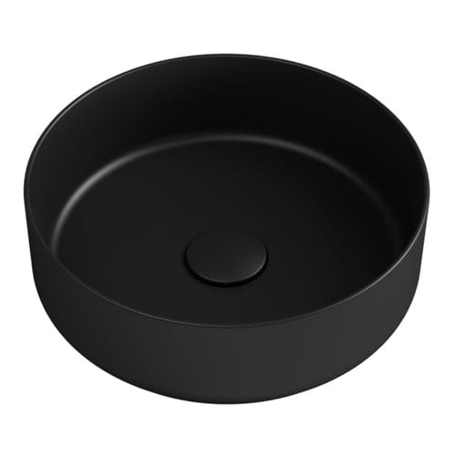 Newtech Basin Newtech Toni Round Vessel Basin | Matte Black Without Pop Up Waste