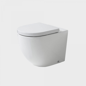 Bath & Co Toilet Suite VCBC Rest Rimless Wall-Faced Toilet Suite with Cistern & Flush Plate Rectangle / Black