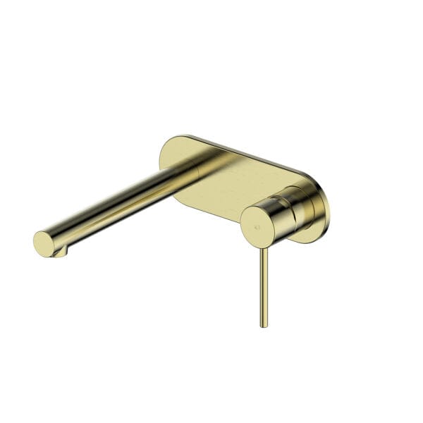 Greens Basin Tap Greens Maci Wall Basin Mixer with Faceplate | Brushed Brass