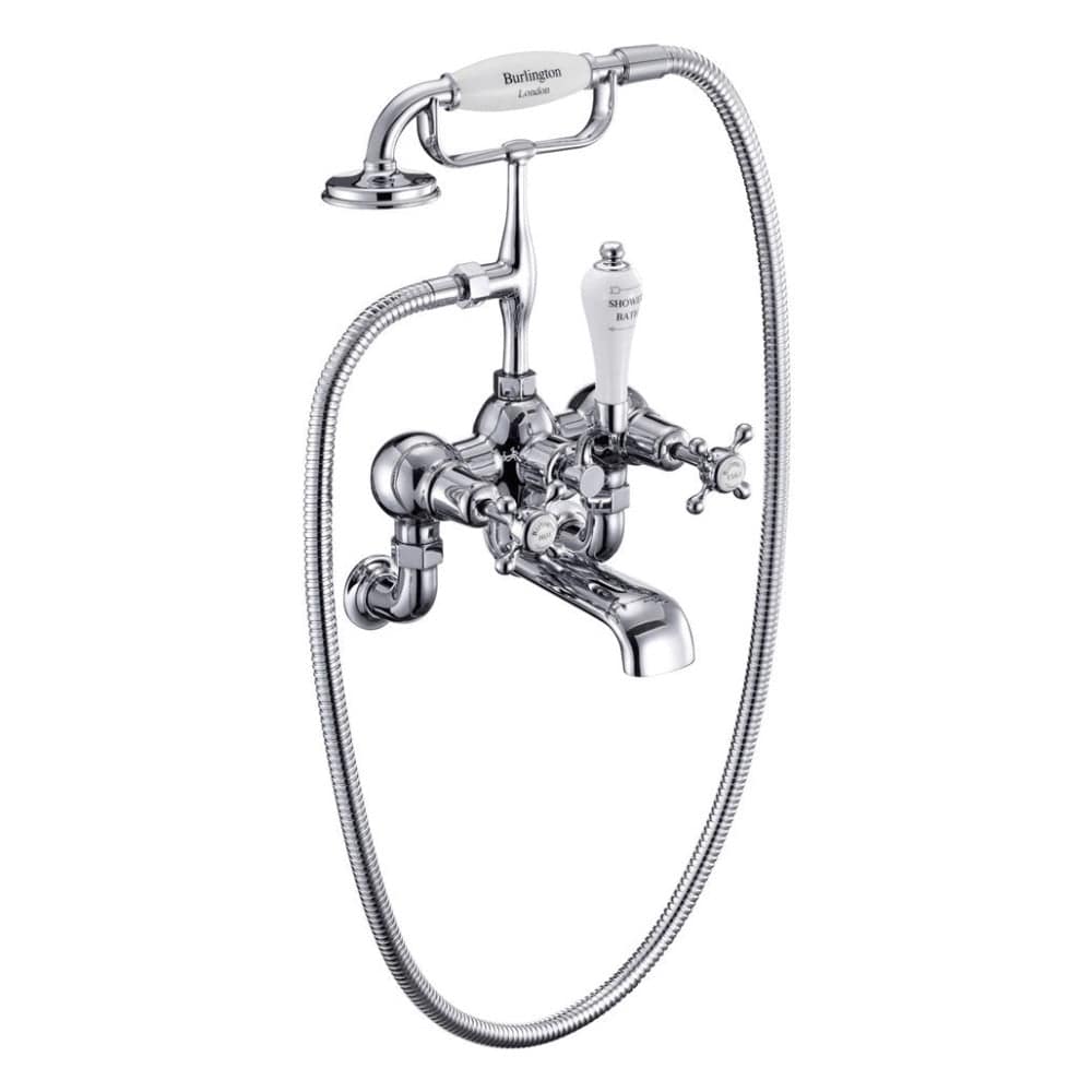 Burlington Bath Tap Burlington Claremont Wall Mounted Bath/Shower Mixer | Chrome