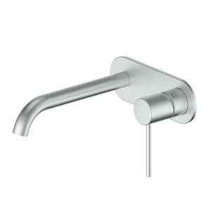 Greens Basin Tap Greens Gisele Wall Basin Mixer with Faceplate | Brushed Stainless