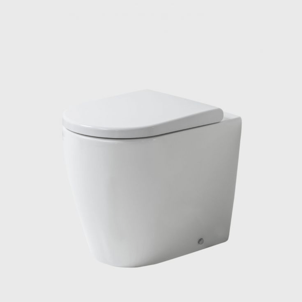 Bath & Co Toilet Suite VCBC Cascade Easy Height Rimless Wall-Faced Toilet Suite with Cistern & Flush Panel