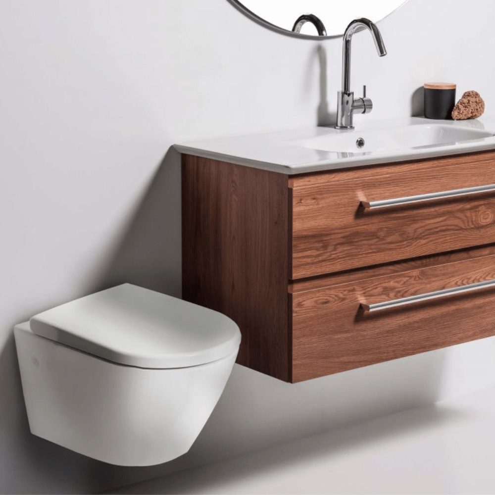Bath & Co Toilet Suite VCBC Rest Rimless Wall-Hung Toilet Suite with Cistern & Flush Plate