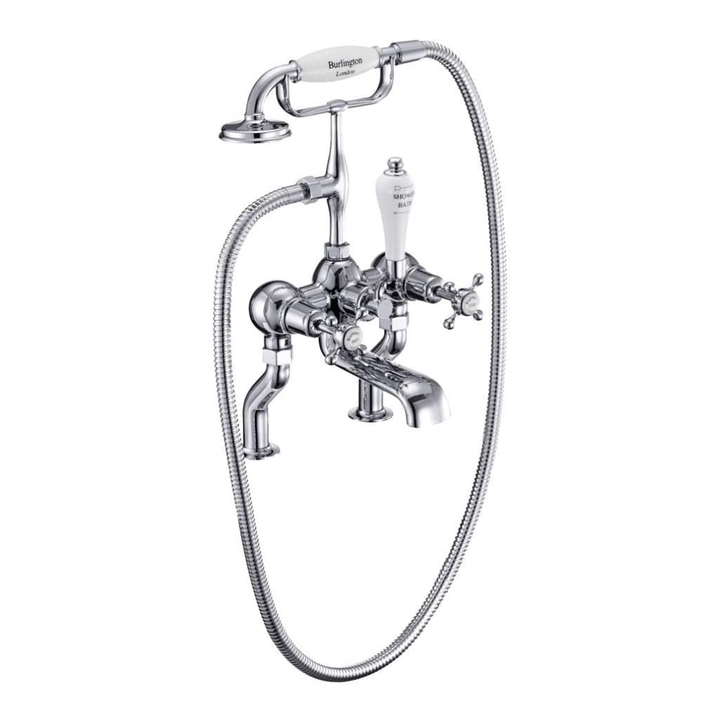 Burlington Bath Tap Burlington Claremont Deck Mounted Bath/Shower Mixer | Chrome