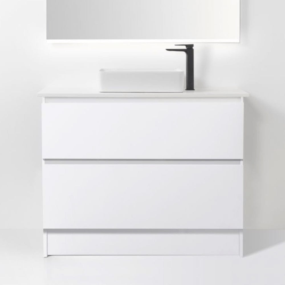 Bath & Co Vanity VCBC Soft Solid Surface 1200 Floor Vanity | 1 Basin + 2 Drawers