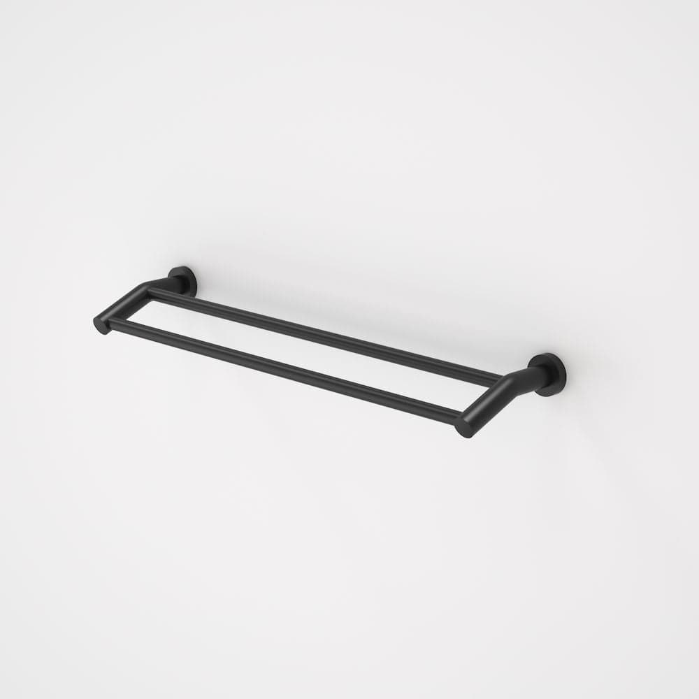 Caroma Towel Rail Caroma Cosmo Metal Double Towel Rail 630mm | Matte Black