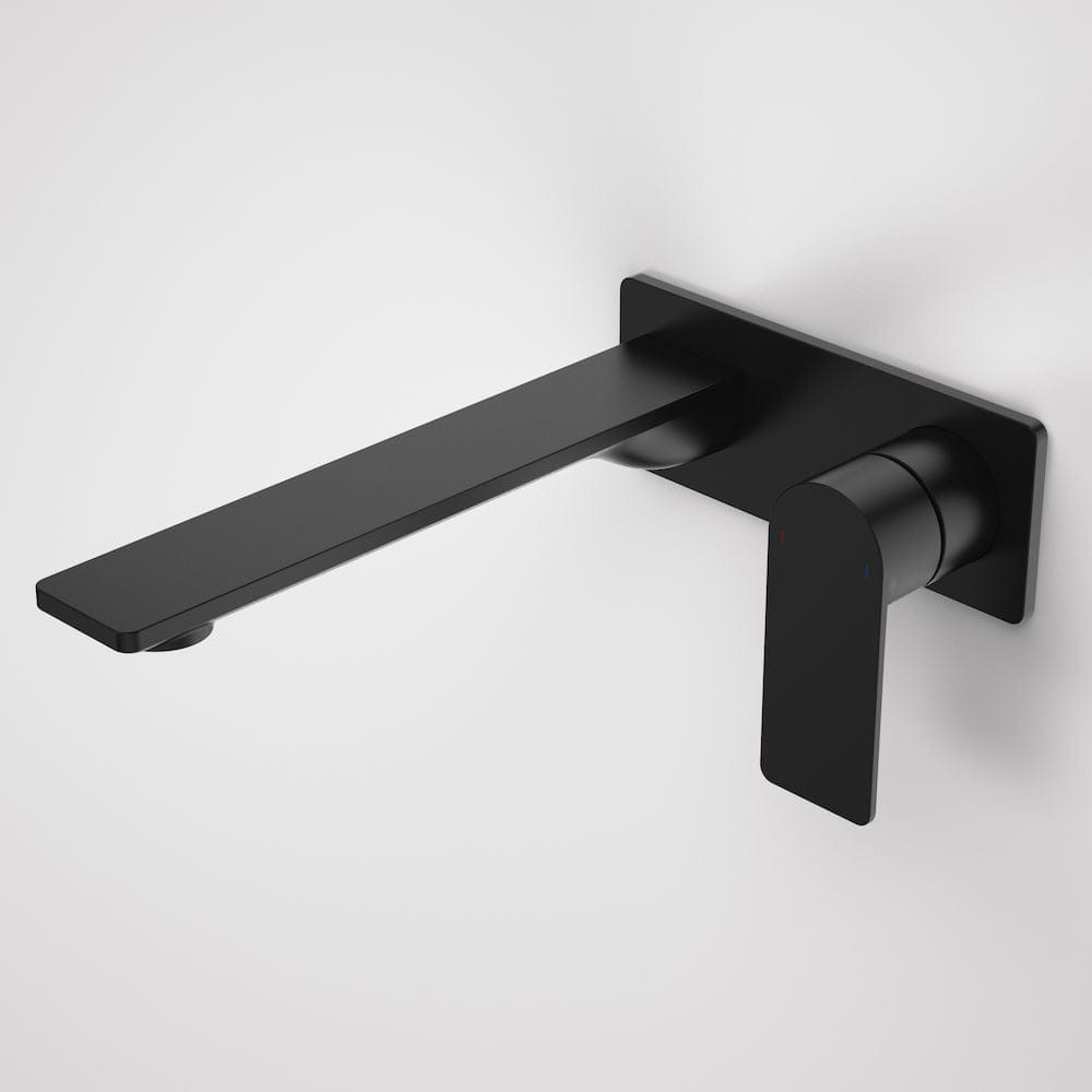 Caroma Basin Tap Caroma Urbane II Rectangular Wall Basin/Bath Mixer 220mm | Matte Black
