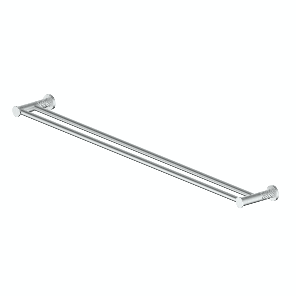 Greens Towel Rail Greens Textura Double Towel Rail 762mm | Brushed Stainless