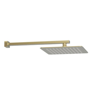 Progetto shower Como Square Wall Mount Rainhead | Brushed Brass