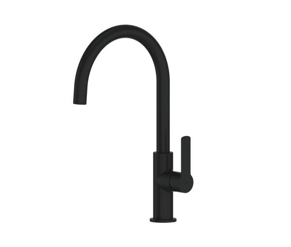 Greens Kitchen Tap Greens Astro II Gooseneck Sink Mixer | Matte Black