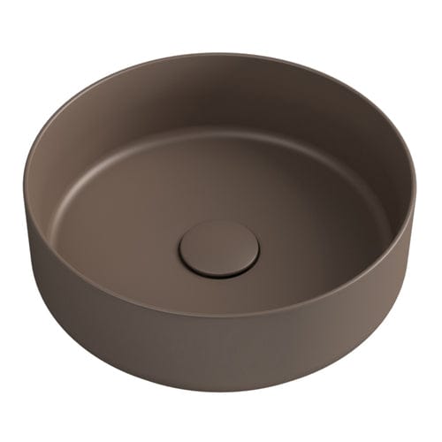 Newtech Basin Newtech Toni Round Vessel Basin | Taupe With Pop Up Waste