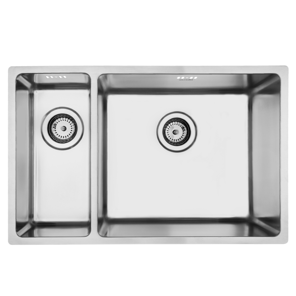 Acero Stainless Steel Sink Mercer Pressato 180/450 Double Sink