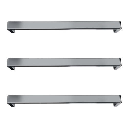 Newtech Heated Towel Bar Newtech Vera Rounded Heated Towel Rail 432mm | Brushed Nickel With LT051 (35-105 Watts) Transformer
