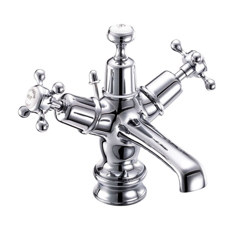 Burlington Basin Tap Burlington Claremont Regent Basin Mixer with Pop Up Waste | Chrome Black
