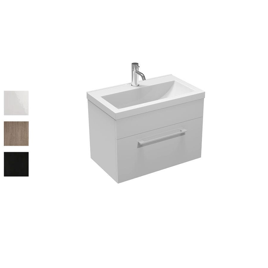 Progetto Vanity Mia Slim 600 Vanity | 1 Drawer Black Oak