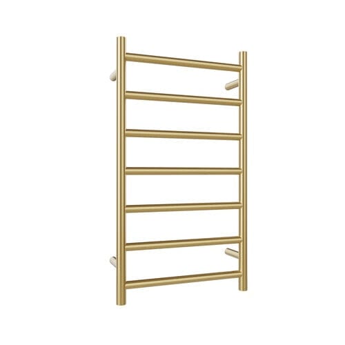 Newtech Heated Towel Ladder Newtech Evoke 7 Bar Heated Towel Ladder 800mm | Brushed Brass