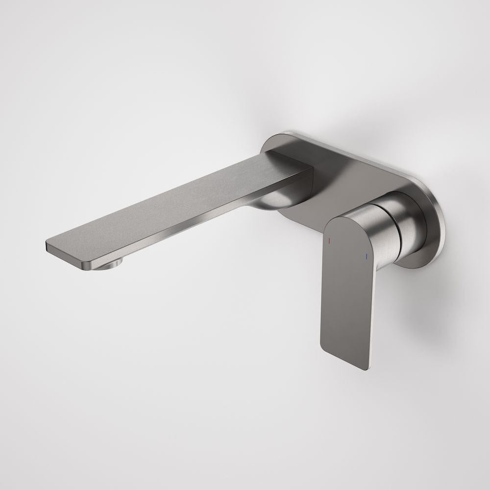 Caroma Basin Tap Caroma Urbane II Round Wall Basin/Bath Mixer 180mm | Gunmetal