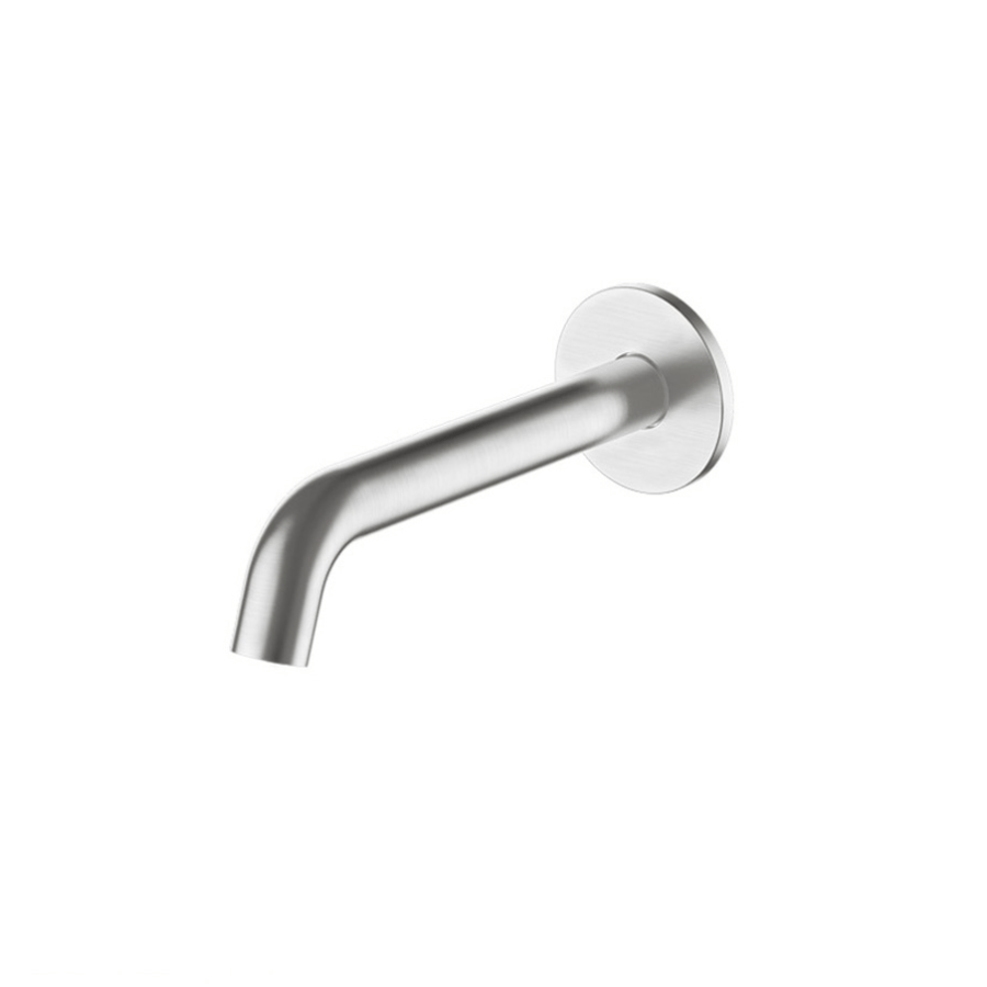 Progetto Spout Swiss Wall Mount Bath Spout | Brushed Stainless Steel