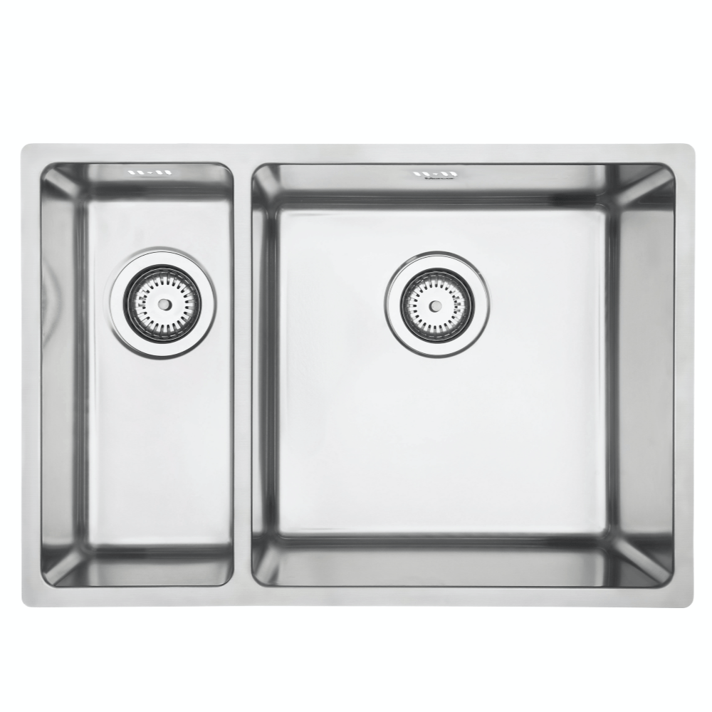 Acero Stainless Steel Sink Mercer Pressato 180/400 Double Sink
