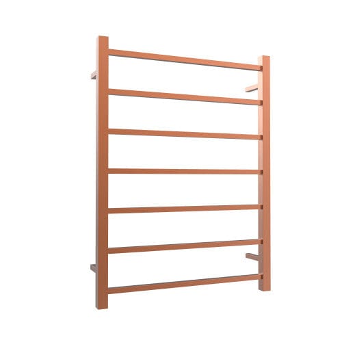 Newtech Heated Towel Ladder Newtech Quadro 7 Bar Wide Heated Towel Ladder 800mm | Brushed Copper