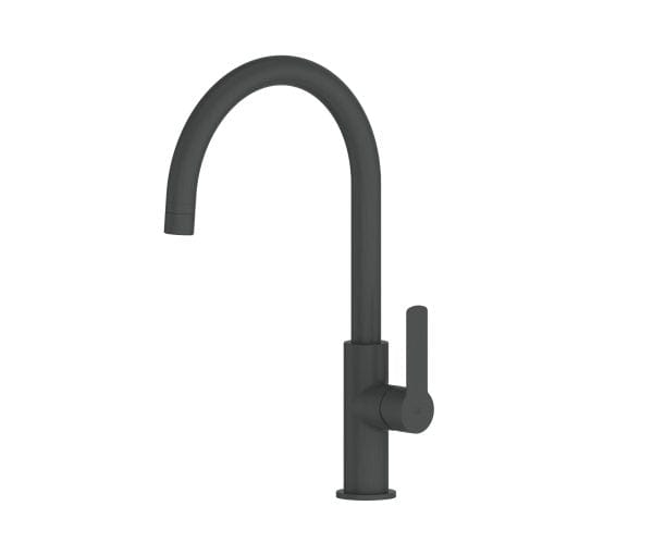 Greens Kitchen Tap Greens Astro II Gooseneck Sink Mixer | Gunmetal