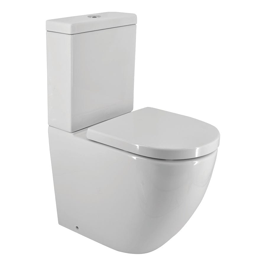 Plumbline Toilet Suite Zen Rimless Overheight Back to Wall Toilet Suite with Thick Seat