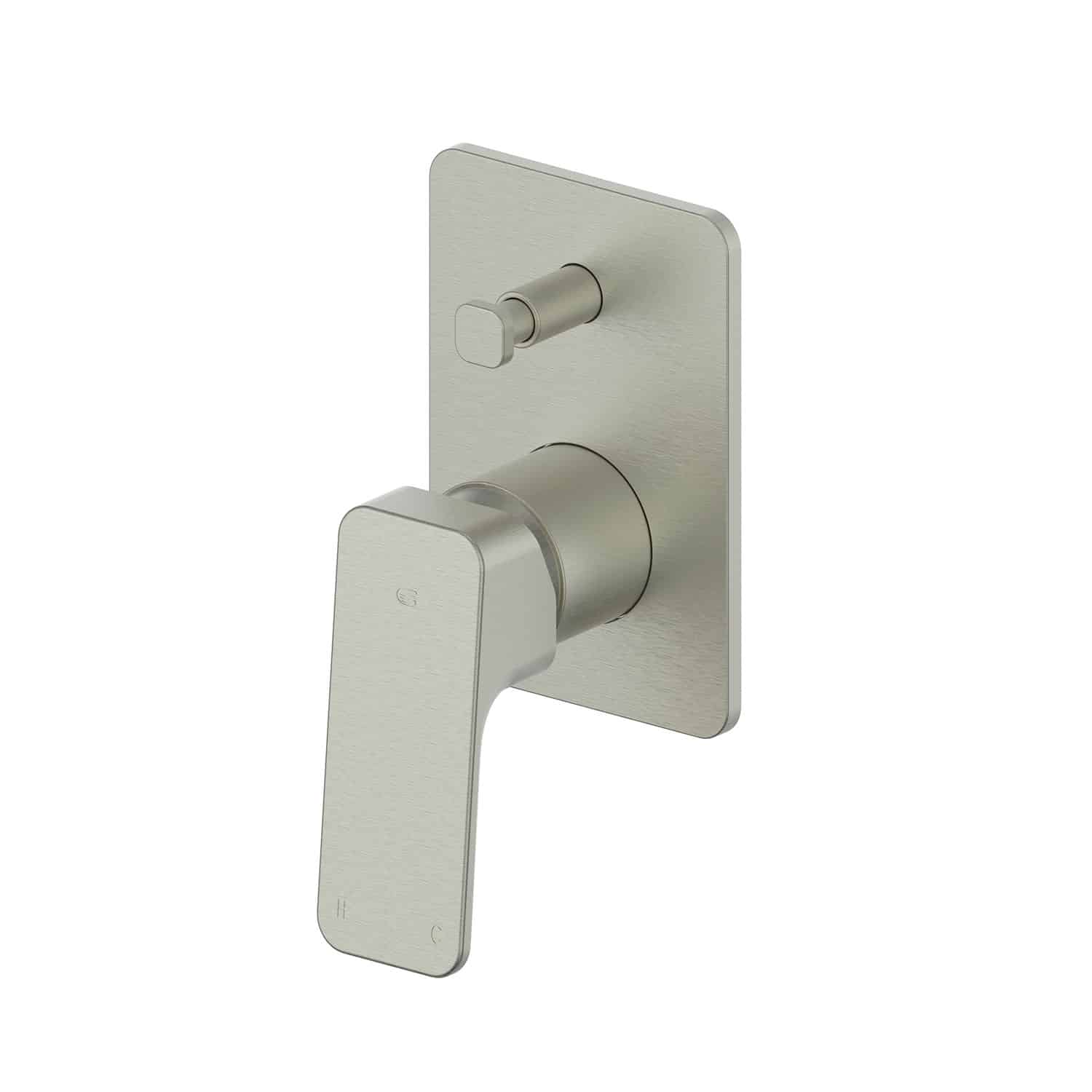 Greens Shower Mixer Greens Swept Shower Mixer with Diverter | Brushed Nickel