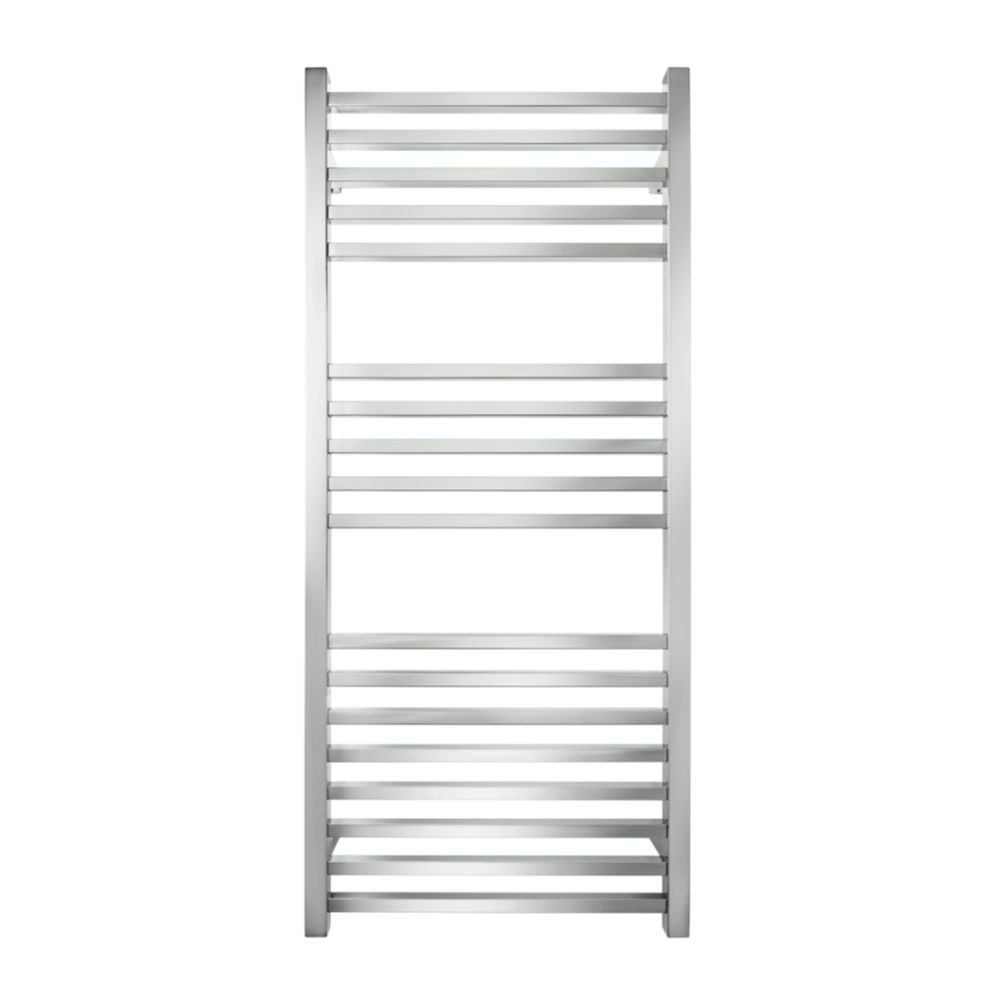 Tranquillity Heated Towel Ladder Tranquillity Premium Square Heated Towel Ladder 1150mm | Polished Stainless Right-Hand Cable / With Timer