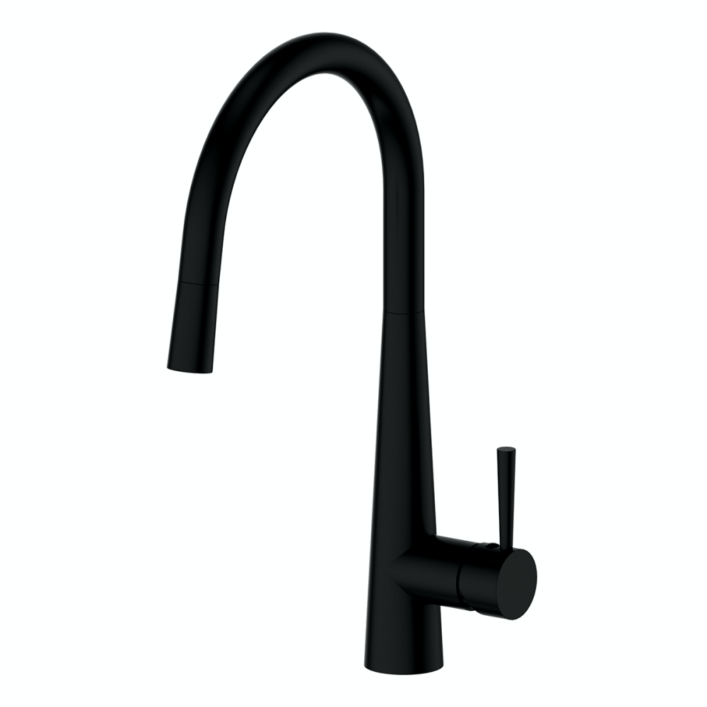 Greens Kitchen Tap Greens Galiano Pull Out Sink Mixer | Matte Black