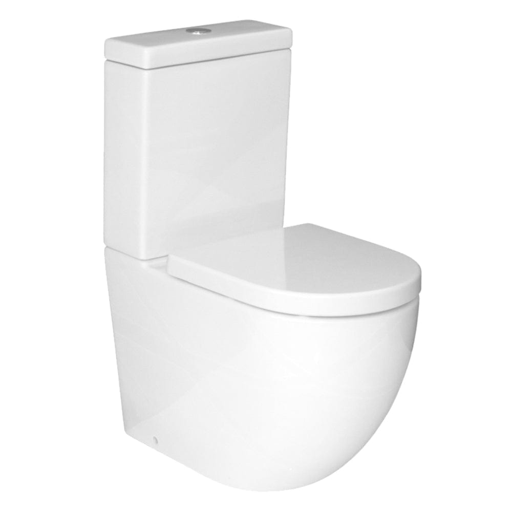 Plumbline Toilet Suite Zen Rimless Back to Wall Toilet Suite with Thick Seat