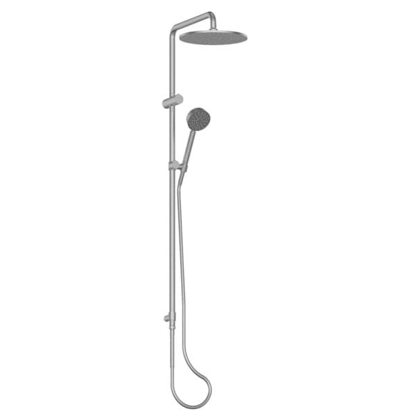 Greens shower Greens Gisele Twin Rail Shower | Brushed Stainless