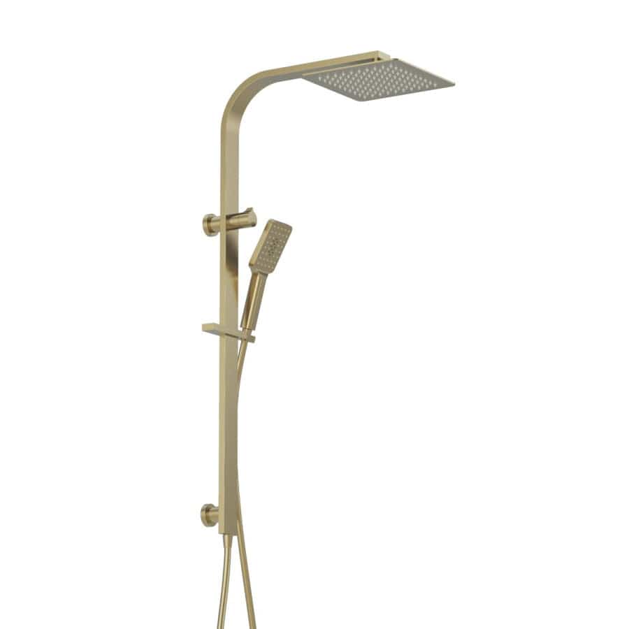 Progetto shower Como Square Shower Column | Brushed Brass
