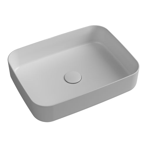 Newtech Basin Newtech Toni Rectangular Vessel Basin | Matte White Without Pop Up Waste