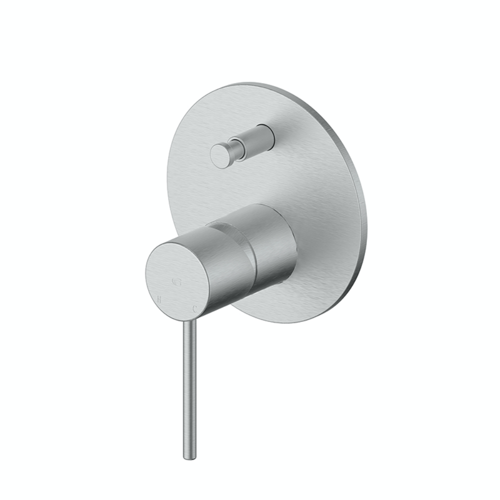 Greens Shower Mixer Greens Gisele Shower Mixer with Diverter | Brushed Stainless