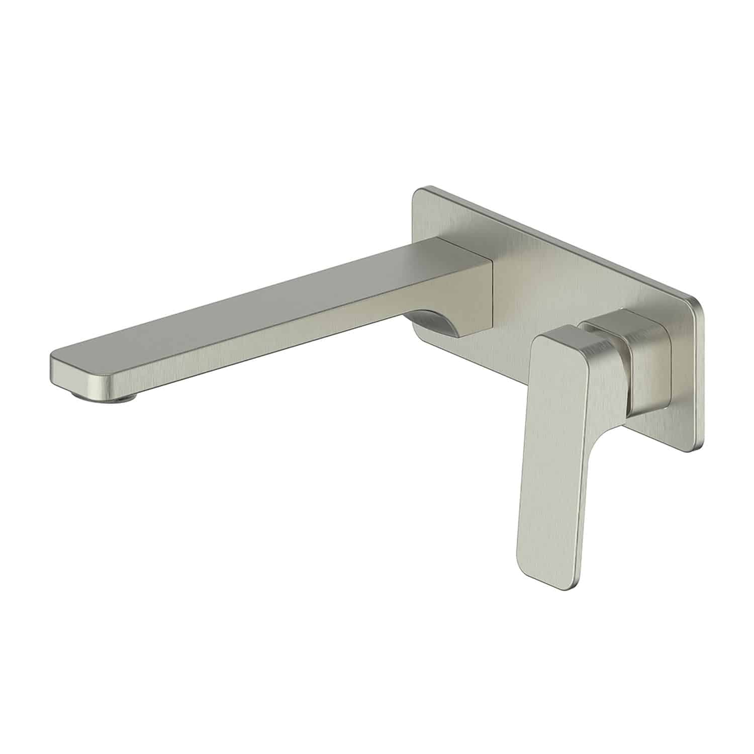 Greens Basin Tap Greens Swept Wall Basin Mixer with Faceplate | Brushed Nickel