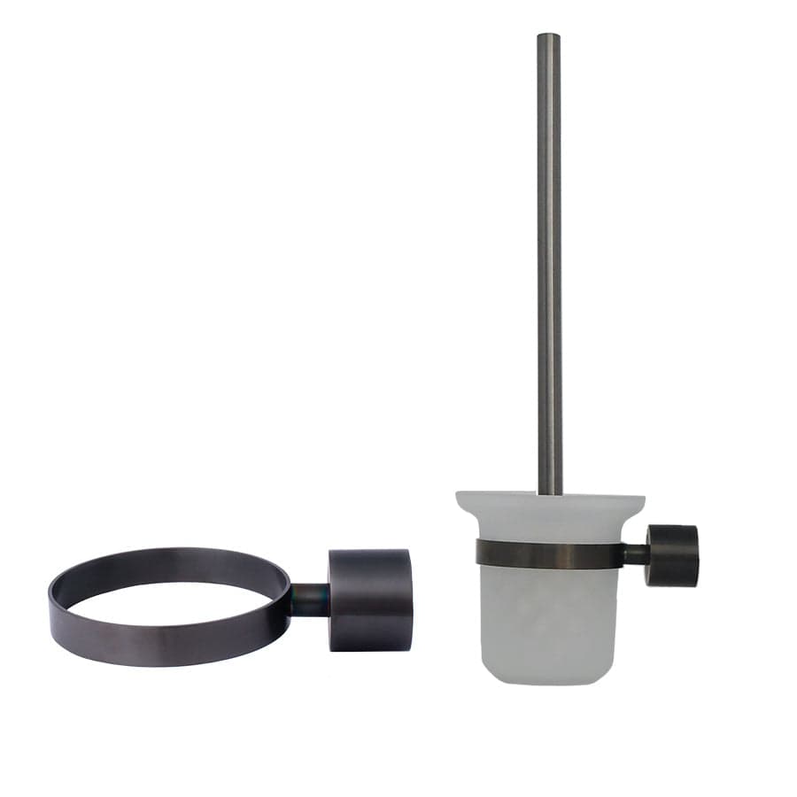 Tranquillity Bathroom Accessories Tranquillity Round Toilet Brush Holder | Brushed Gunmetal
