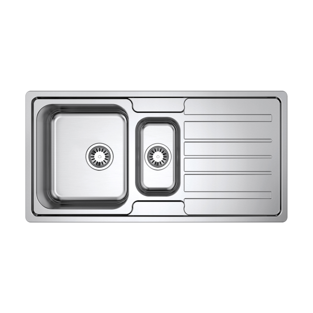 Burns & Ferrall Kitchen Sink Burns & Ferrall Omega 340/170 Double Sink with Drainer