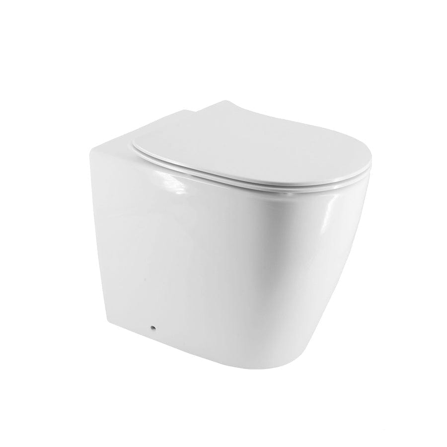 Plumbline Toilet Suite Zen Rimless Overheight Floor Mount Toilet with Slim Seat