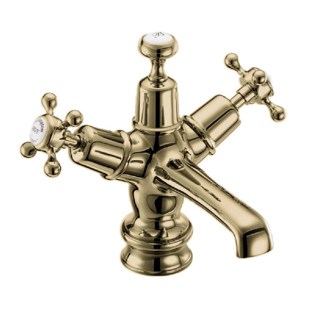 Burlington Basin Tap Burlington Claremont Regent Basin Mixer with Click Clack Waste | Gold