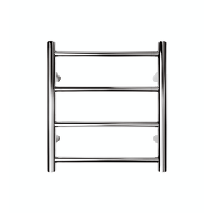 Tranquillity Heated Towel Ladder Tranquillity Jersey Round Heated Towel Ladder 500 x 550mm | Polished Stainless Right-Hand Cable / With Timer