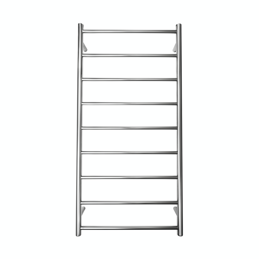 Tranquillity Heated Towel Ladder Tranquillity Jersey Round Heated Towel Ladder 1200 x 600mm | Polished Stainless Left-Hand Cable / Without Timer